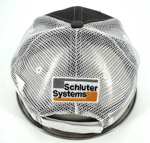 Schluter Systems Trucker Hat Cap Mens Gray/White Mesh Back Adjustable NEW - Picture 2 of 3