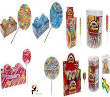 Giant Swirl Lollipops Assorted for Baby Shower Birthday Party Bag Fillers