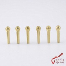 1 Set  6 Pcs  Brass Pins Folk Acoustic Guitar Bridge Pins