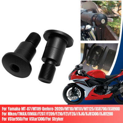Schwarz Lenkerenden Spiegel Adapter Für Yamaha MT10/MT01/MT125/XSR700/XSR900 XY