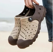 Men's Clogs Slip On Casual Shoes Waterproof Slippers Garden Beach Swim Sandals🏖