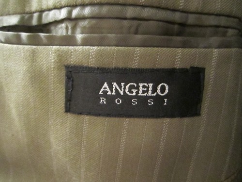 NEW 44L 38W ANGELO ROSSI LIGHT BROWN HAND TAILORED 2 PC SUIT, 3 BUTTON, NWOT - Picture 4 of 12