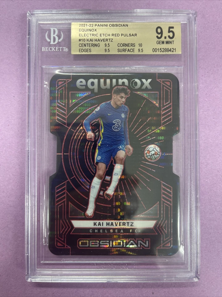 2021-22 Obsidian Kai Havertz #10 EQUINOX-RED PULSAR /26 BGS 9.5 #8421 POP-1 CT2 - Image 2 of 4