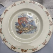 Royal Doulton Bunnykins Raft Baby Plate Flat Sea 8.5