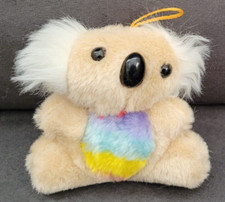 RARE Vintage 4 inch tan Koala Bear Rainbow Belly Plush Nanco Korea