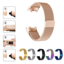 Stainless Steel Milanese Loop Mesh Replacement Watch Band for Fitbit Charge 3/4