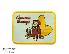 Curious George Cartoon Monkey Character Square Embroidered Iron On Patch