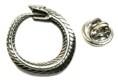 Ouroboros Snake Eating Tail Renewal Rebirth Hat Jacket Tie Tack Lapel Pin