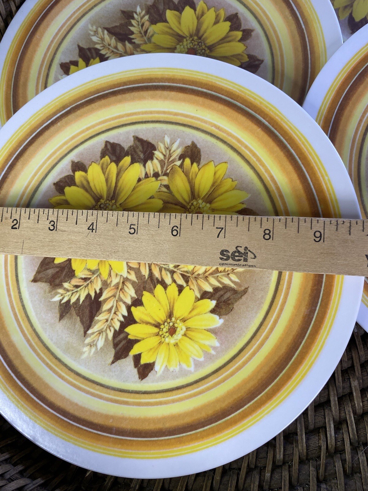 Plates Set Of 4 VTGCamping RV Picnic 10" National Home Products NHP Artisan Ware