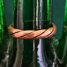 BEAUTIFUL Hand Crafted Copper Ring  Rope Twist Wrap  Healing Effects Of Copper