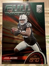 2022 Panini Donruss Elite Football Josh Jacobs Full Throttle Green #FT24-Raiders