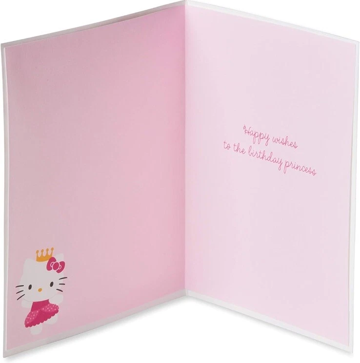 CUTE Hello Kitty Birthday Card For Girls Birthday Princess. USA - Image 2 of 4