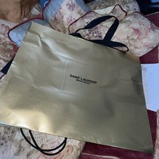 SAINT LAURENT GOLD JUMBO SHOPPING BAG, SPECIAL GIFT BAG 21x18x8