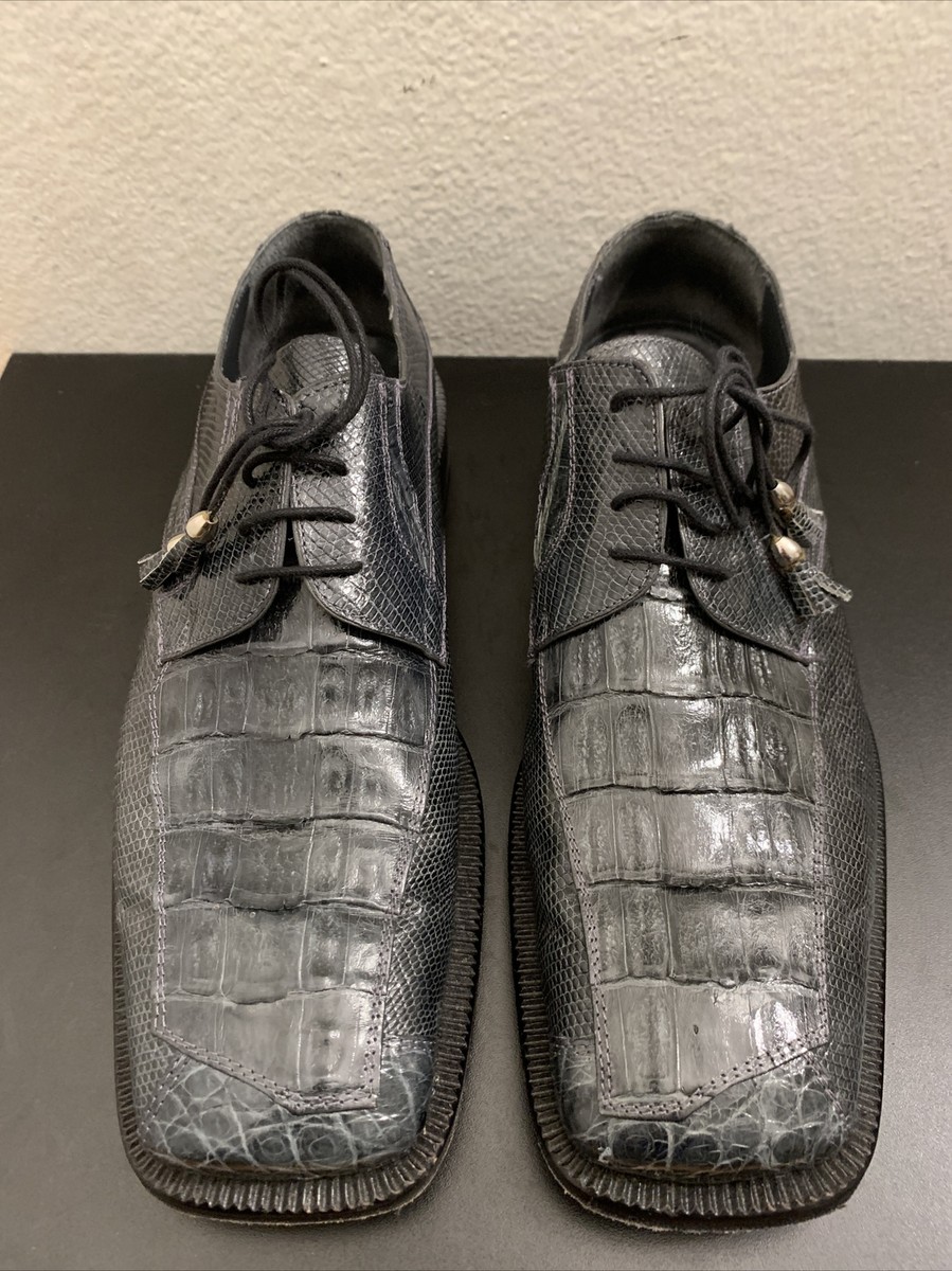 David Eden Oxfords Shoes Size 9 Blue Crocodile Liz s-l400.jpg main image 4
