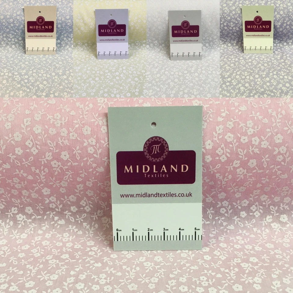 MIDTEX £2.75 Blumenpaste Poly Baumwolle Druck Handwerk Maske Stoff M1445 Mtex