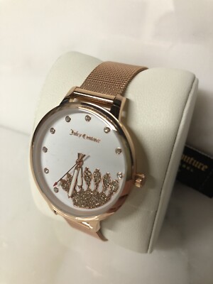 Swarovski Rose Gold Mesh Bracelet Watch with Crystal Bezel Watch, Octagon cut bracelet, Pink, Rose gold-tone finish  main image 3