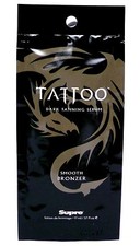 SUPRE "TATTOO" SMOOTH DARK TANNING BRONZER - LOT OF 6 -.57Z PKTS - NEW - 33.RV