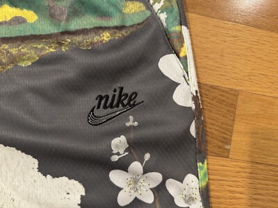 New S Nike Club Cherry Blossom Shorts Grey Floral Basketball