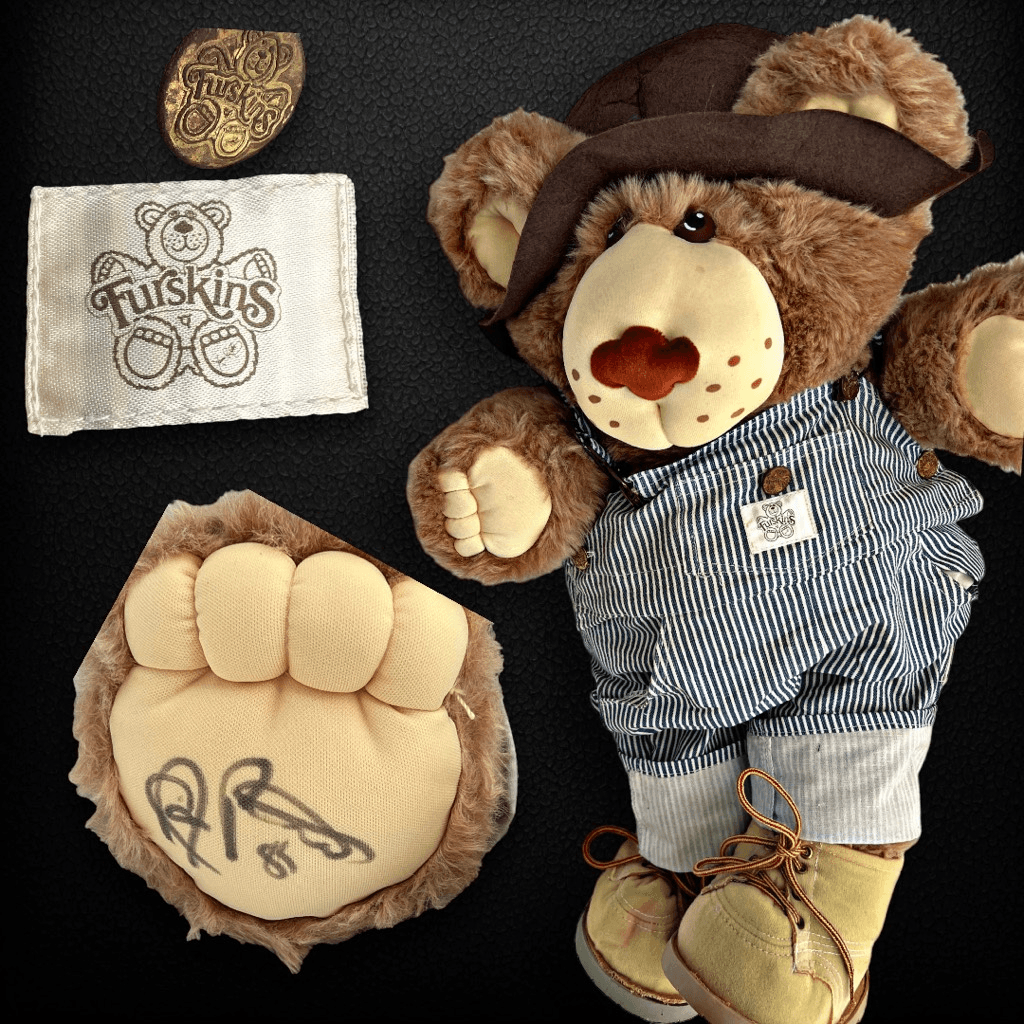 VTG Hand Signed Bear Dudley Furskins Bear Plush Xavier Roberts