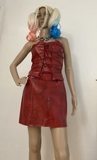 Fashion Nova For All Mankind Faux Leather  Crop Top Size L & Skirt Size M.