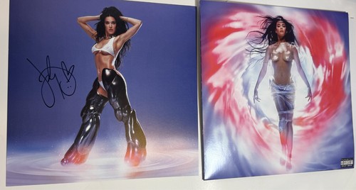 KATY PERRY SIGNED AUTOGRAMM 143 VINYL SCHALLPLATTE INSERT SILBER LP COA AUTO