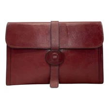 Vintage 60s ETIENNE AIGNER Leather Portfolio Bag Attaché Document Sleeve RARE