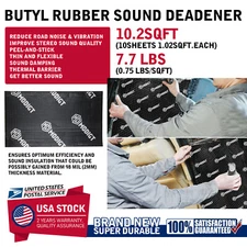 10×15"×10" Car Sound Deadening Mat Butyl Automotive Sound Deadener Dampening USA