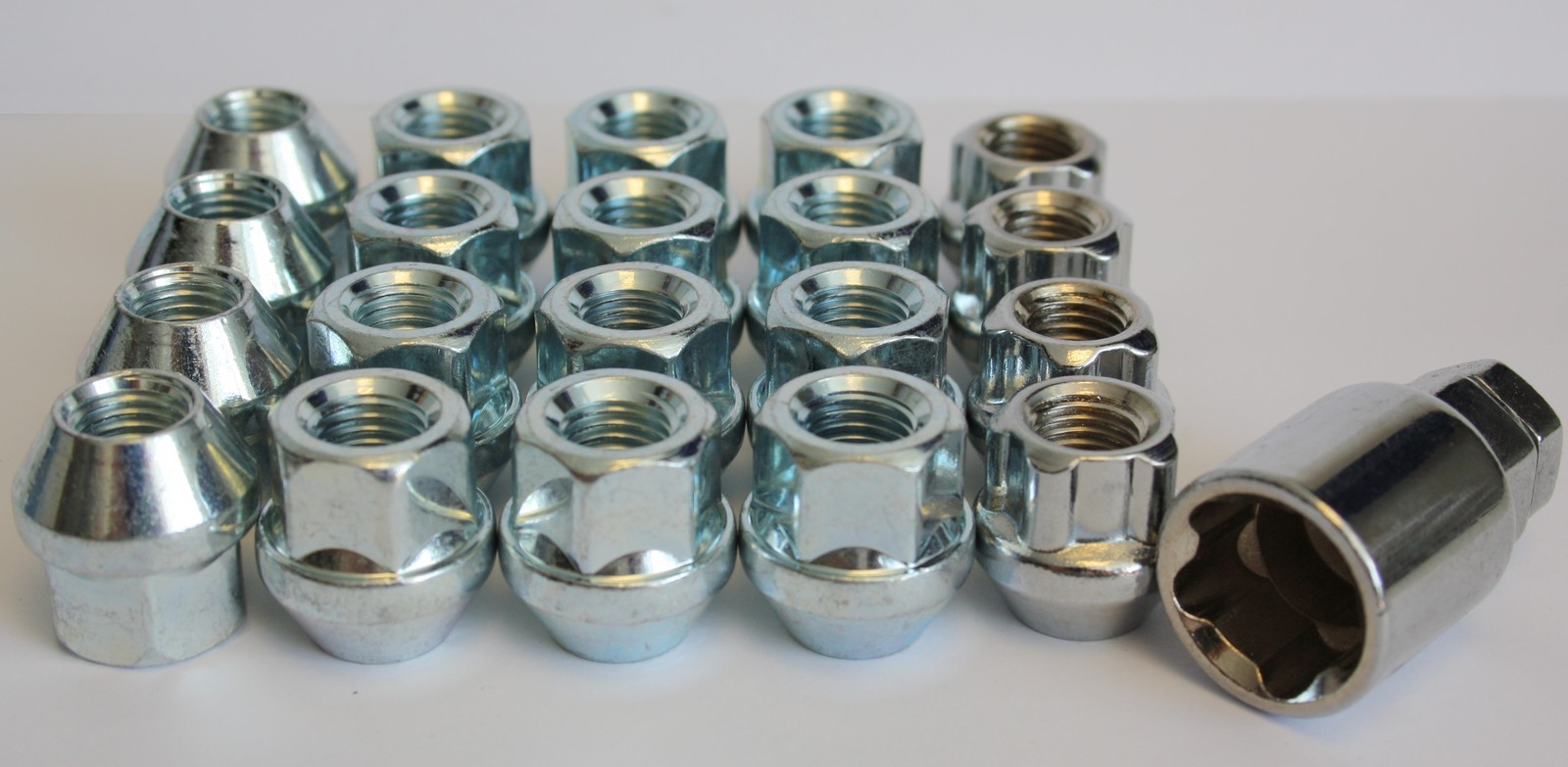16 X M12 X 1.5 OPEN END WHEEL NUTS & LOCKING FIT MITSUBISHI PROUDIA