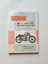 Ducati 250 SCRAMBLER - 250 MONZA 1964 manuale uso INGLESE owner's manual