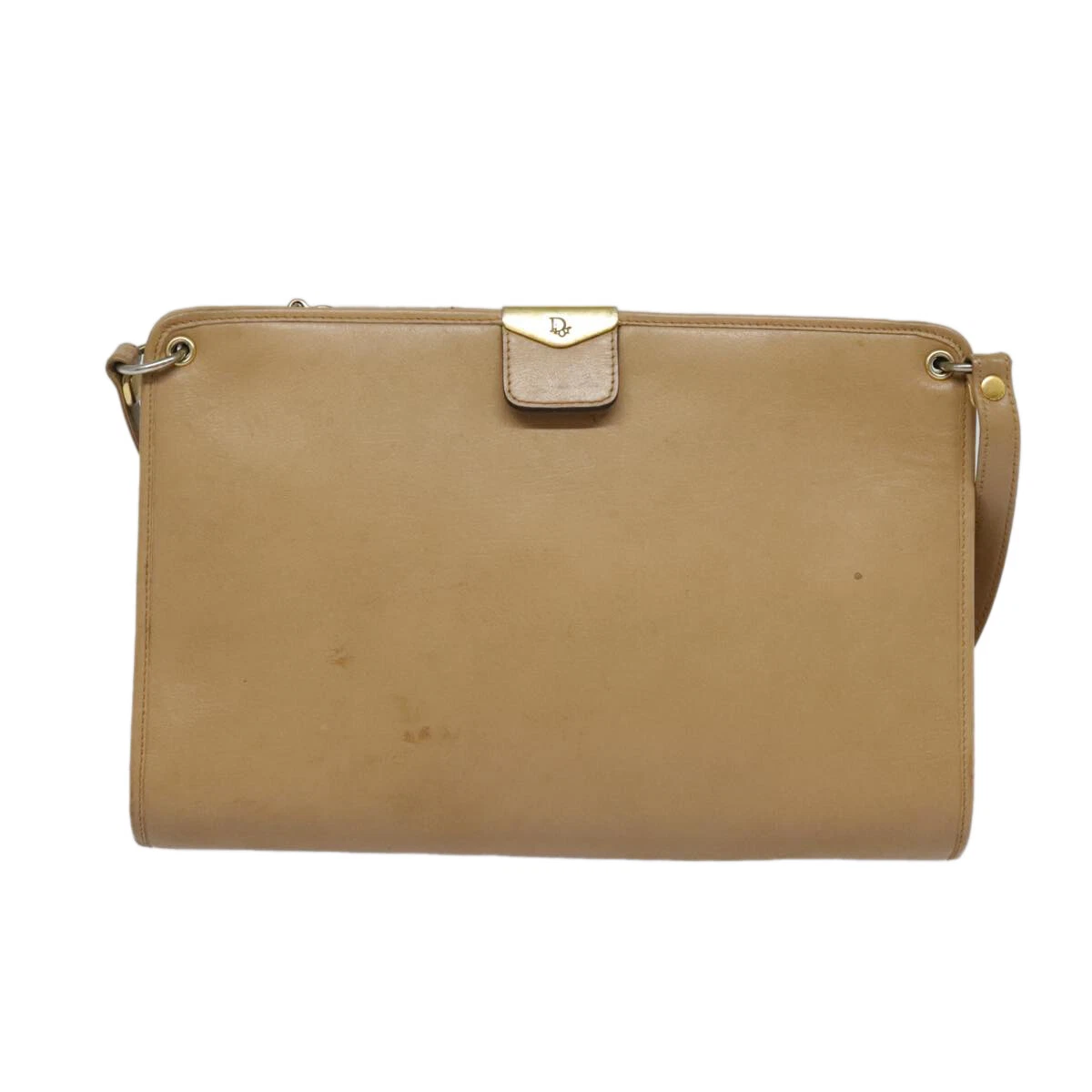 Sac à bandoulière Dior en cuir beige authentique