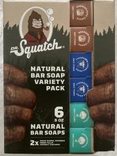Dr. Squatch Men's Natural Bar Soap Variety Pack, 6 Ct. NEW. Rare Mix.