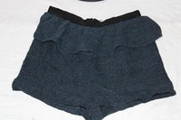 Damen Hose Bermuda Shorts Bcbgeneration Kurze Hose Blau Schwarz Boucle 36 Neu
