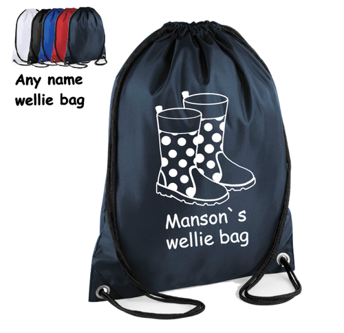 personalised wellington boot bag