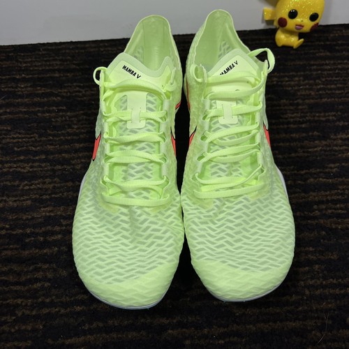 Nike Zoom Mamba V 5 Barely Volt Orange AJ1697-700 Men's Size 9.5 Track Spikes - Picture 3 of 10
