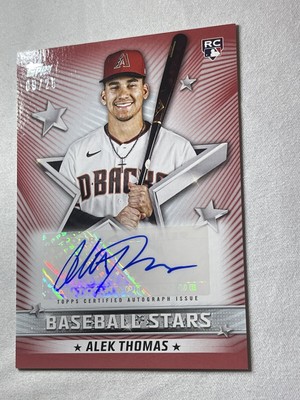 Alek Thomas RC 2022 Topps Update Baseball Stars Auto Red /25 