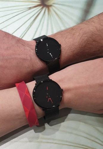 Montre en Quartz Infije Noir Mamba en Acier Total Noir - Rouge - Photo 8 sur 9