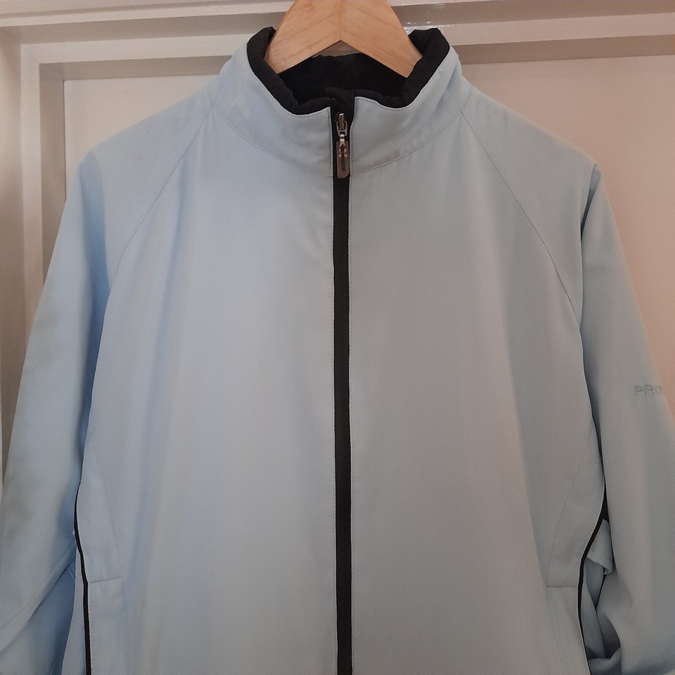 Ladies Proquip Weatherproof Golf Jacket UK Size 1618 Baby Blue Teflon