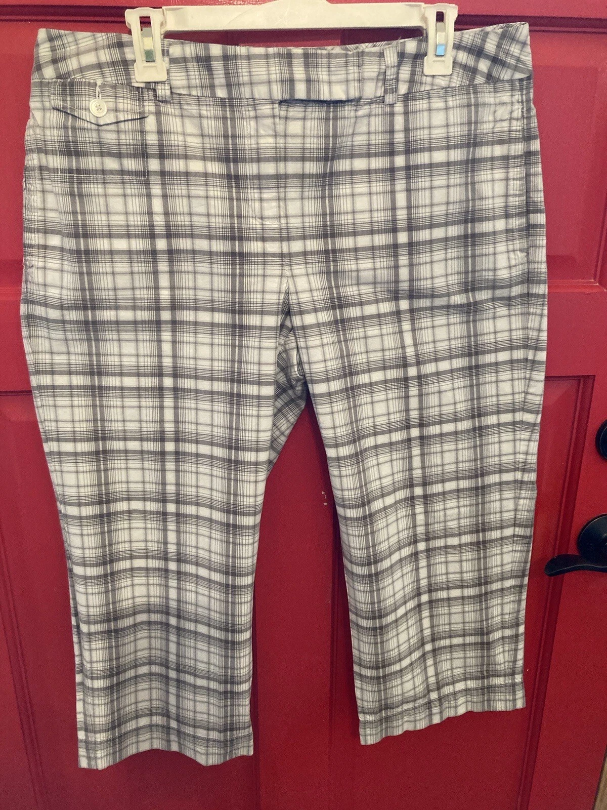 Women’s Tommy Hilfiger Plaid Cropped Capri Pants Size 14