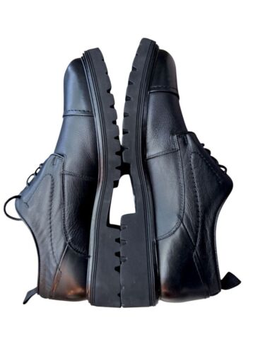 Scarpe eleganti Steve Madden Ezrah Derby da uomo in pelle nera taglia 9M nuove senza scatola - Foto 3 di 6