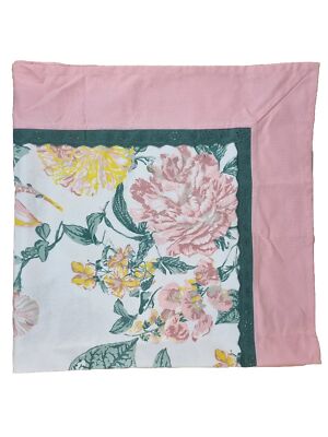 Webschatz Tischdecke Tischwäsche Rosa Blumen Quadratisch 80x80 cm und 100x100 cm