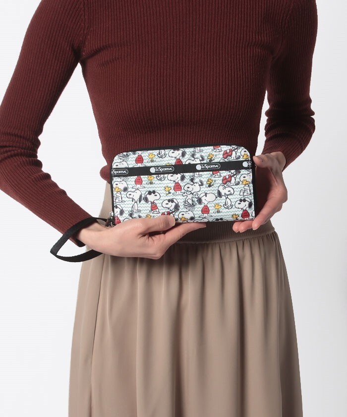LeSportsac x PEANUTS Snoopy & Woodstock TECH WALLET WRISTLET
