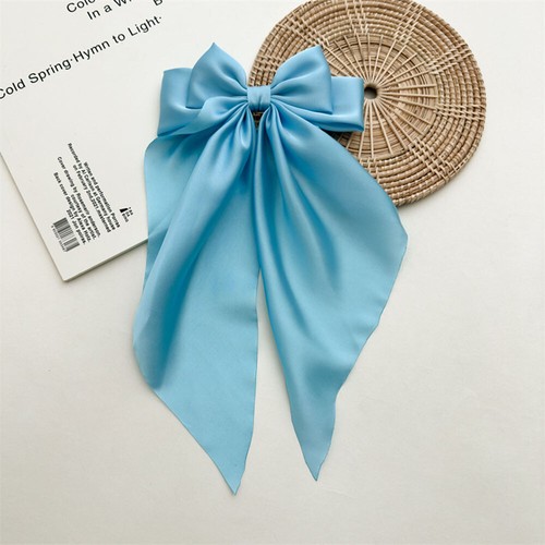 Long Ribbon Hairgrips Big Large Bow Hairpin Women Girls Hair Accessories Fashion - Picture 21 of 25
