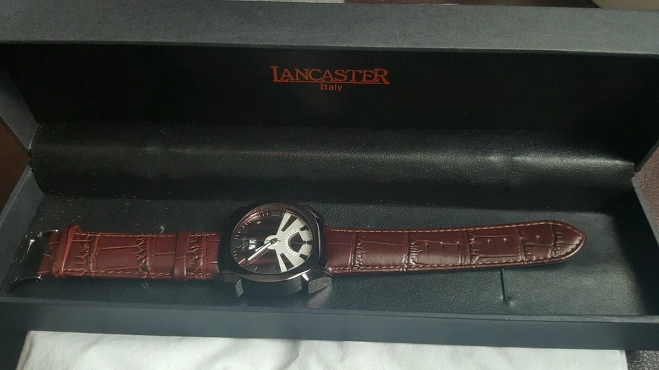 Lancaster Men's Brown Leather Watch Made in Italy new - Image 3 of 3