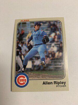 1983 Fleer Chicago Cubs Allen Ripley | eBay