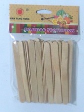 STECCHE IN LEGNO DI BAMBOO 36 PEZZI 10 X 1 cm DECOUPAGE DECORAZIONE BRICOLAGE