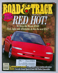 1996 February Road Track Car Magazine Mazda Rx 01 Rx7 Rx8 Lamborghini Diablo Ebay