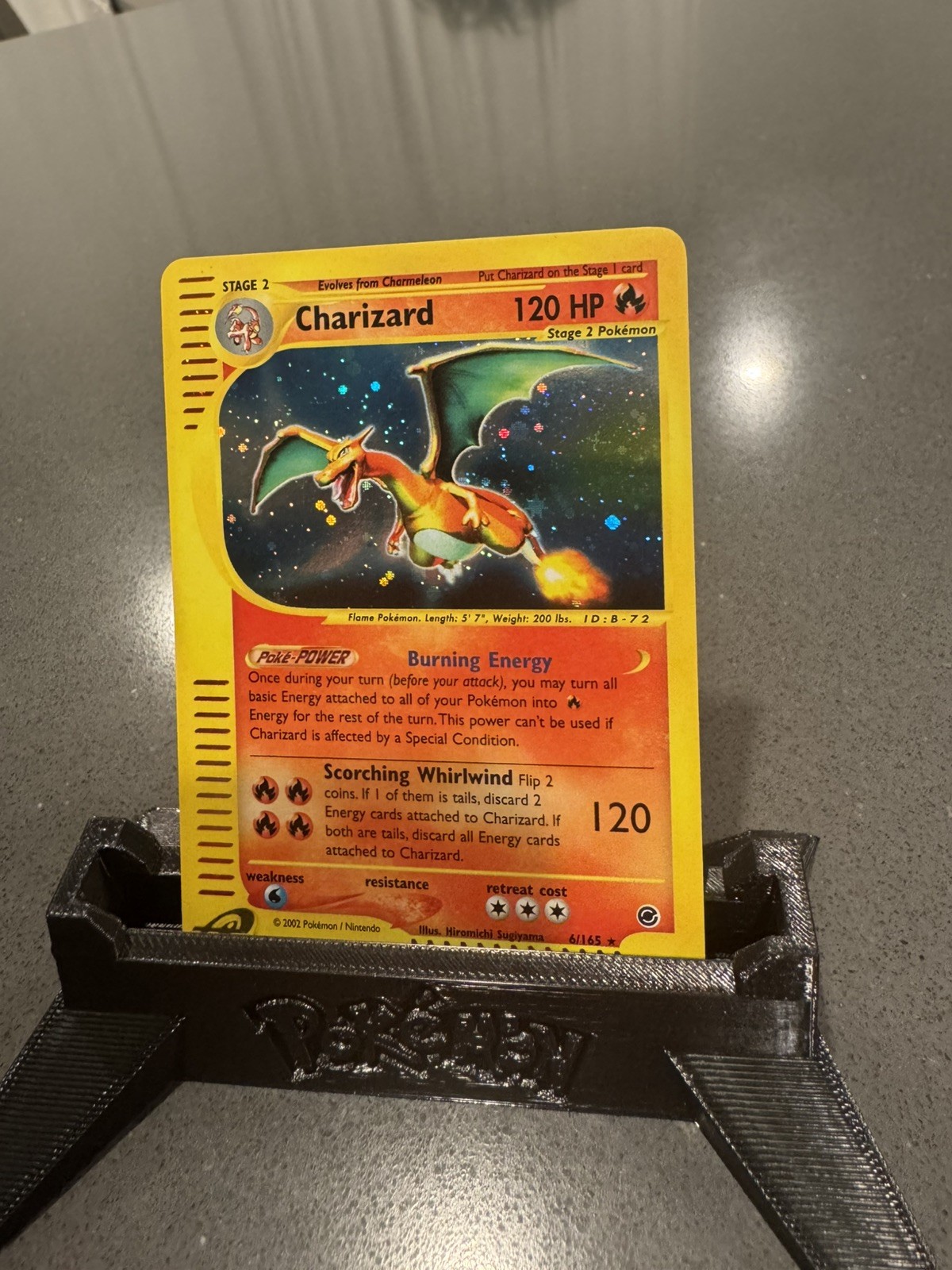 Pokémon TCG Charizard Expedition Base Set Holo Rare Raw Card 6/165 Near Mint