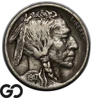 1917-D Buffalo Nickel, Choice Fine++ Scarcer Date