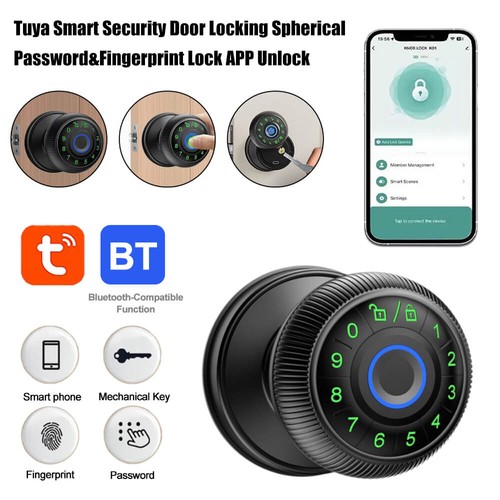 Tuya APP Smart Security Door Locking desbloquear contraseña y bloqueo de huellas dactilares, - Imagen 4 de 16