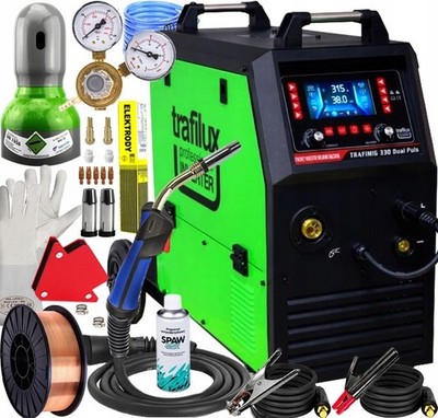TRAFILUX Welder 3in1 MIG/MAG Combi TRAFIMIG 330 DUAL PULSE LCD 400V 315A